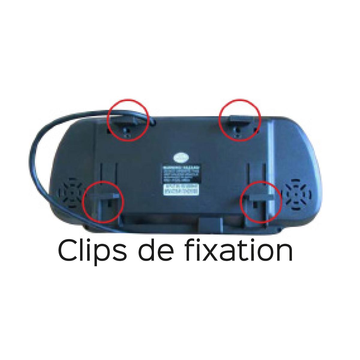 MONITEUR CLIPSABLE SUR RETROVISEUR HD